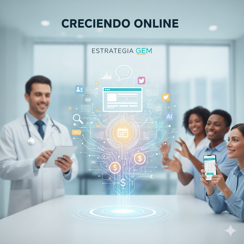 Transformamos tu presencia digital en una máquina de captación de pacientes/clientes."